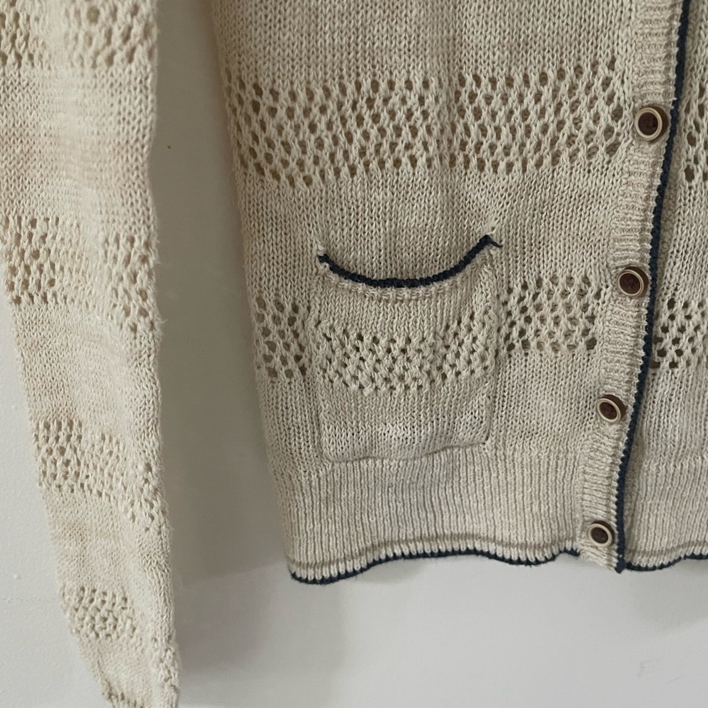 Lucky Brand Womens Size Small Button Down Knit Long Sleeve Cardigan Sweater - Picture 3 of 7